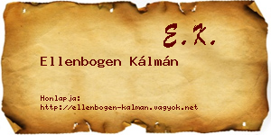 Ellenbogen Kálmán névjegykártya