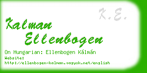 kalman ellenbogen business card