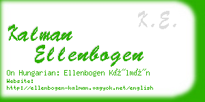 kalman ellenbogen business card